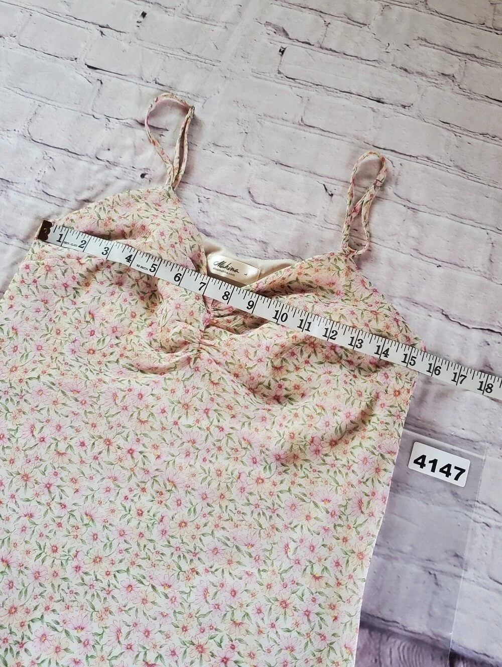 Pink Floral Slip Mini Dress Y2K Preppy Festival Sleeveless Fairy Size Large